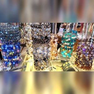 Glass beaded bracelets 11$ea